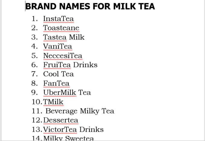 Provide you unique names for your brand and businesses