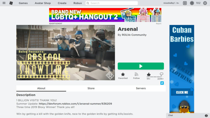 Play A Game Session Of Roblox Arsenal By Thebestone12 - roblox lgbtq