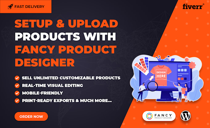setup and upload products with fancy product designer