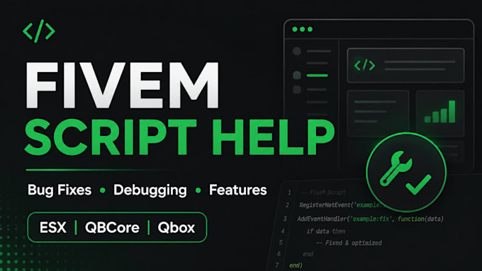 fix fivem esx, qbcore and qbox lua, js, ts script bugs