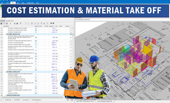 do building estimation and material take off on all trades