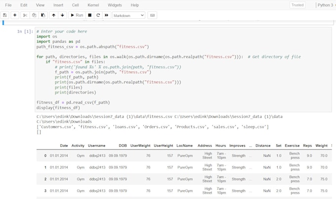 Create python scripts including pandas, matplotlib by Edinkciku | Fiverr