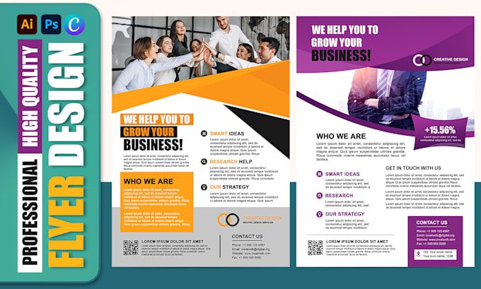 design professional and unique business flyer, and marketing flyer