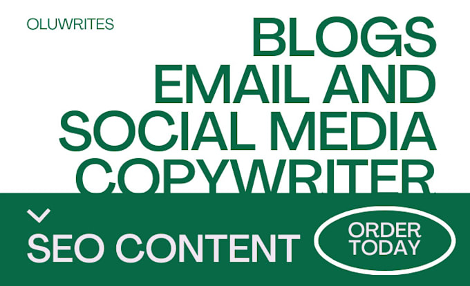 be your SEO writer, social media, and email copywriter