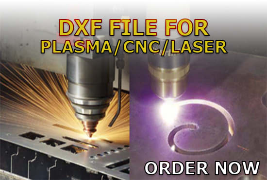 design dxf file for plasma and laser cutting