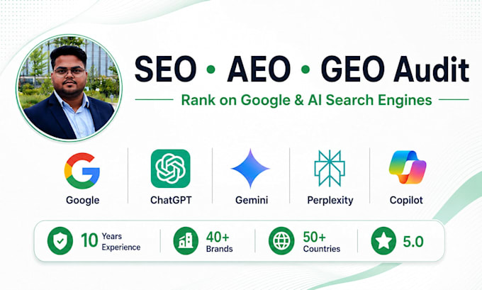 do a complete aeo and GEO audit to rank on google and ai platforms