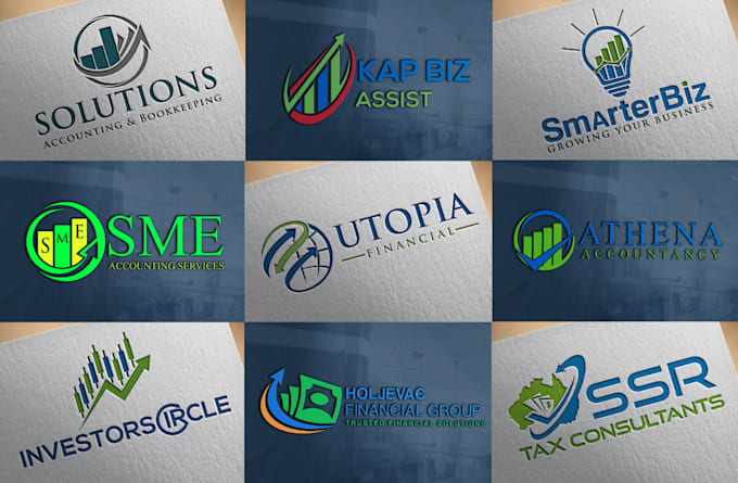 create insurance, financial and accounting logo