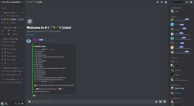 Discord Rules Template Aesthetic 04/2022
