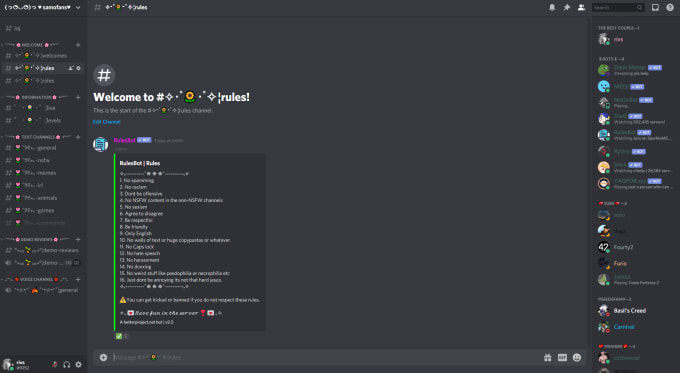 Create a cute and aesthetic discord server for you by ...