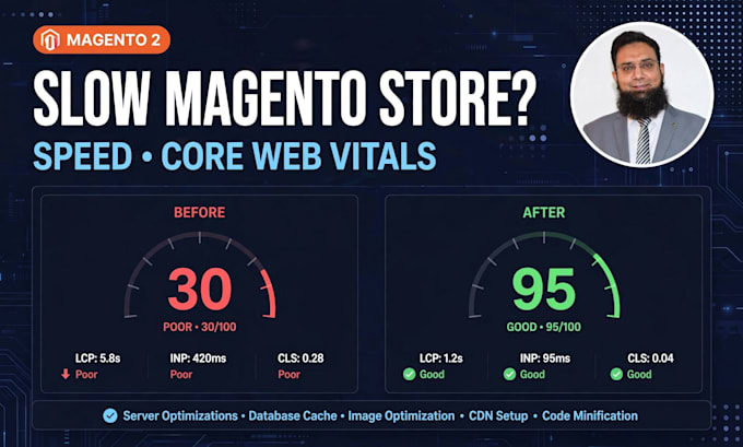 optimize magento 2 speed core web vitals and server performance
