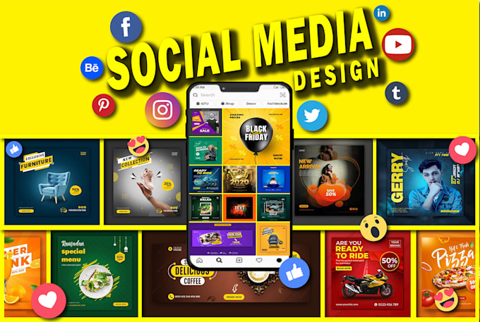 design attractive social media kit post banner ads