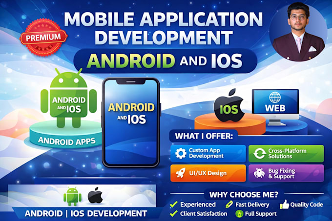 develop android and ios mobile application with flutter