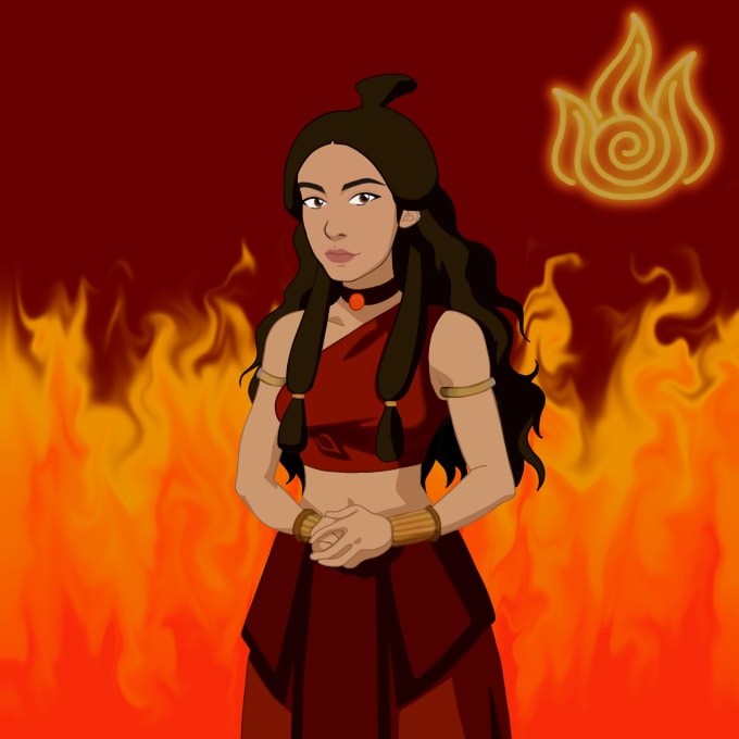 Draw you in the style of avatar the last airbender by Alexiapastore