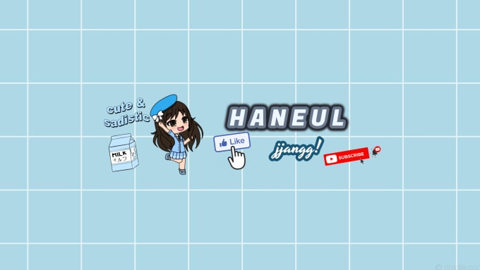 Create aesthetic youtube banner by Haneuljjang