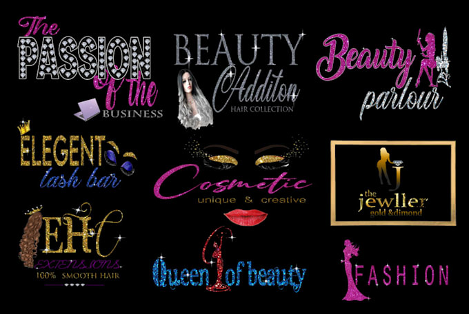Do beautiful luxury glitter feminine signature logo by Salihafarooq ...