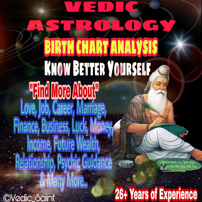 Do accurate reading of birth chart by vedic astrology by Vedic_saint
