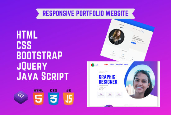 Create portfolio website or business website using html css by ...