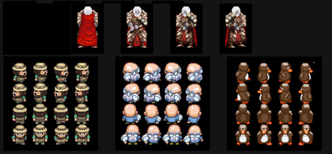create 8 direction pixel art character animations sprite sheets for games
