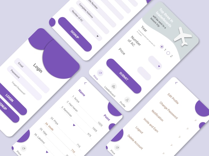 Create user interface design for website and mobile by Vini__th | Fiverr