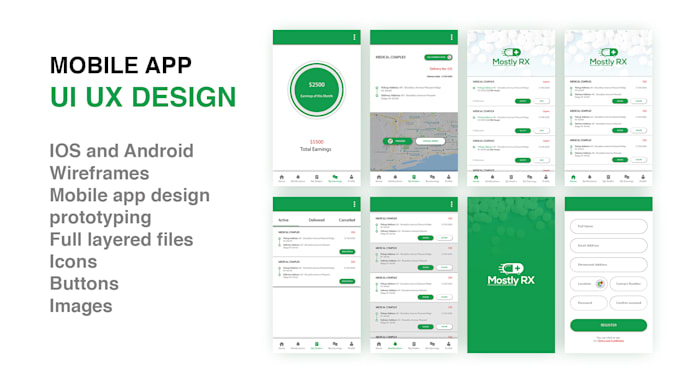 Do mobile app ui ux design, wireframes and prototyping by Creativefocal ...