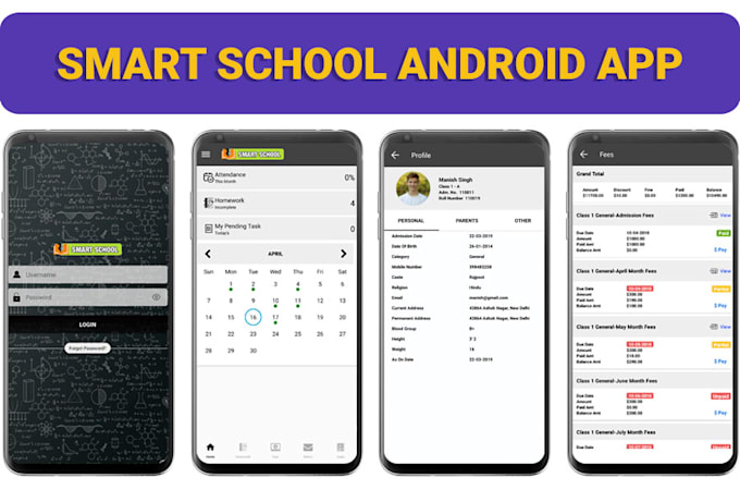 sell school and hospital management system with apps