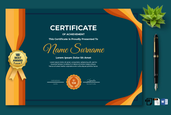design unique custom professional certificate