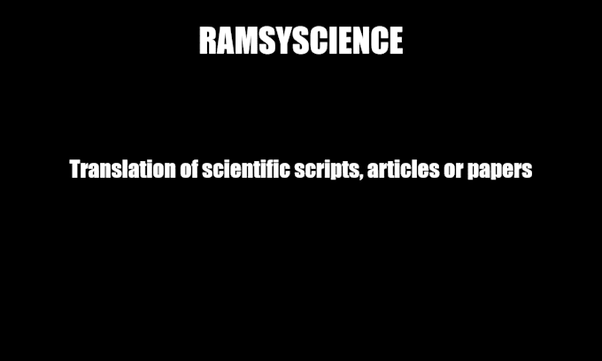 translate scientific scripts, articles or papers