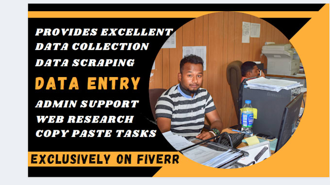 do any kind of data entry and admin support, web research