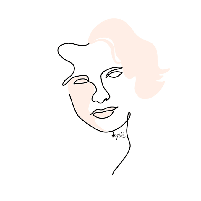 Minimalistic Lineart Portrait Illustration By Anzysart Fiverr 