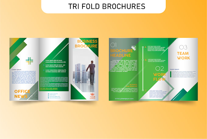 design creative tri and bi fold brochures