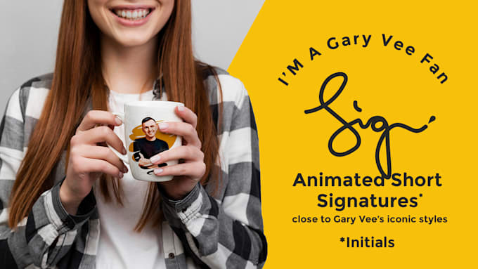 animate your initials in almost gary vee signature style