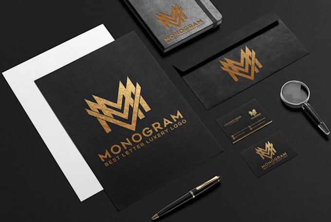 design luxury initials text monogram logo