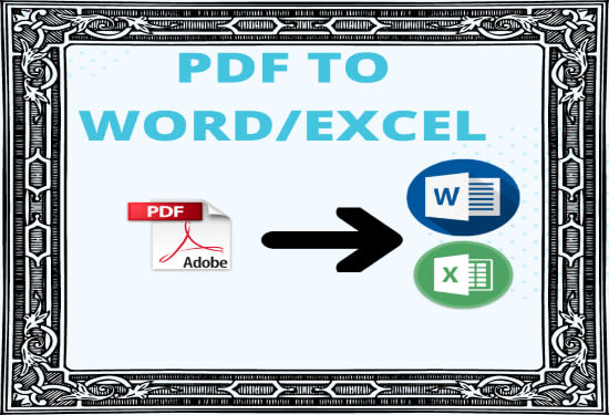 quickly convert pdf to  word or excel