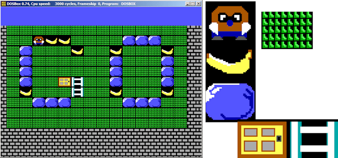 Create a pixel colored image using assembly programming language by ...