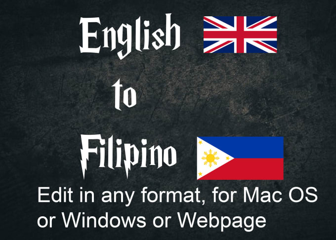 Translate your article from english to tagalog or filipino by