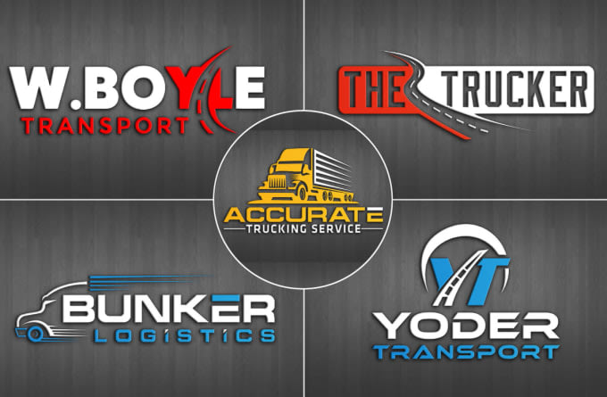 design auto transport logistic and trucking logo in 24 hours