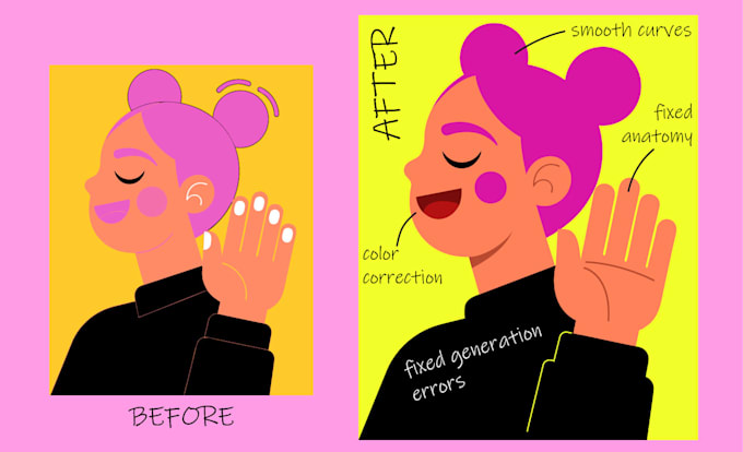 manually fix and convert your ai art to clean vector