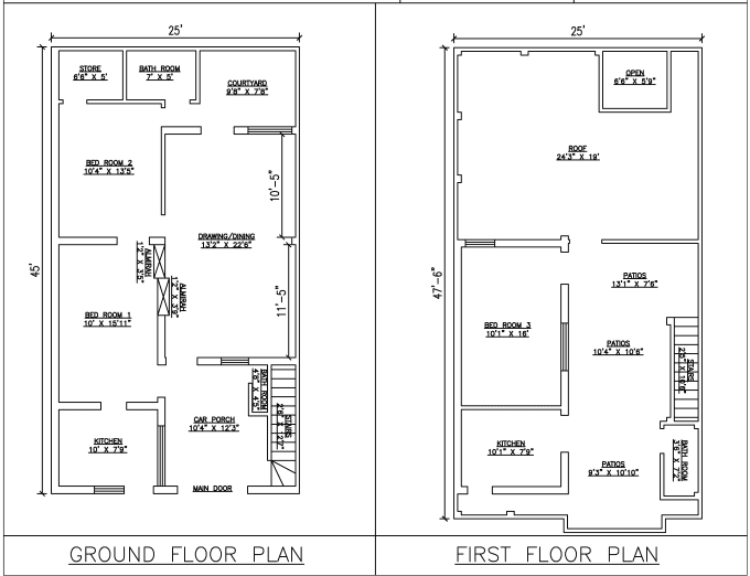 2d Floor Plan In House Design