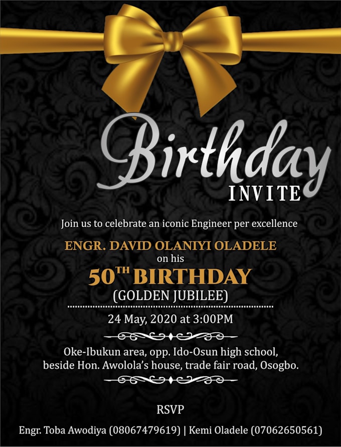 Design A Modern And Elegant Invitation Card By Samworld Design