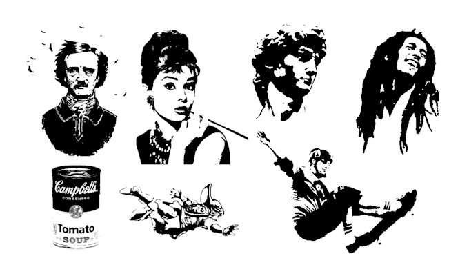 create your image a clear stencil or silhouette