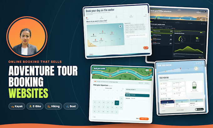 build a tour booking website for kayak, bike, hiking and adventure tours