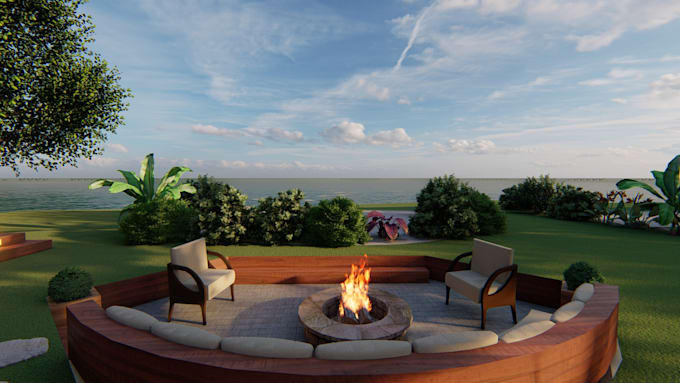 create your fireplace outdoor space,deck,garden,backyard
