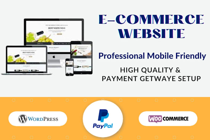 design wordpress ecommerce website or woocommerce store online store