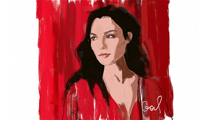 make a fashion illustration or book illustration portrait