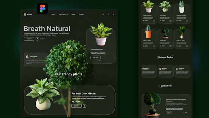 design a modern UI UX website in figma
