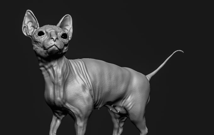 digital sculpt character, creature using zbrush for 3d printing and vfx