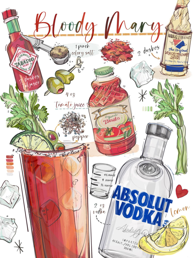 create illustrated recipes for you and your business