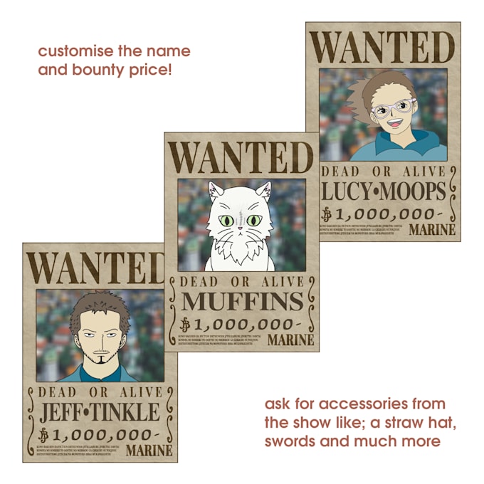 Draw You In A One Piece Wanted Poster By Theguydavid Fiverr