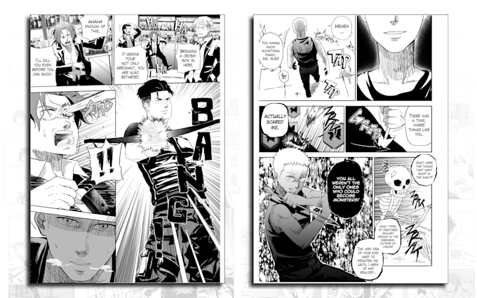 create a professional manga or comic page for you