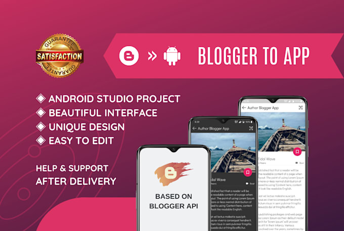 create android app for blogger sites by riheera fiverr
